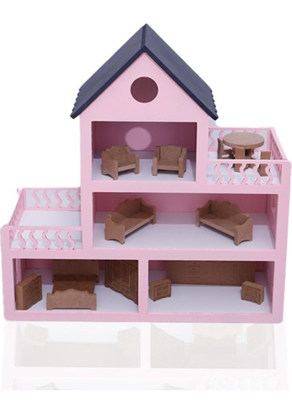 Özka Boyalı Barbie Evi (Ham Aksesuarlı)