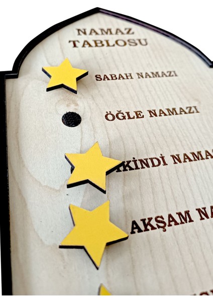 Ahşap Namaz Listesi, Kontrol ve Kullanım Rehberi, Şık ve Pratik Tasarım, 1'li Paket, 3+ Yaş modelleri