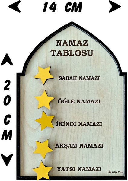 Ahşap Namaz Listesi, Kontrol ve Kullanım Rehberi, Şık ve Pratik Tasarım, 1'li Paket, 3+ Yaş indirimleri
