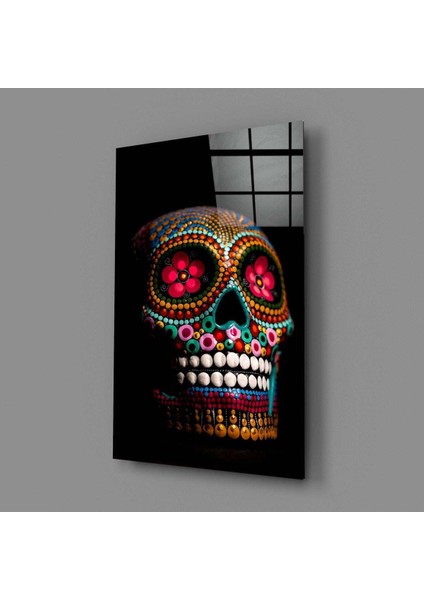 Çiçek Kafatası Cam Tablo modelleri