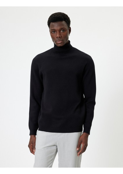 Boğazlı Kazak Triko Basic Uzun Kollu modelleri