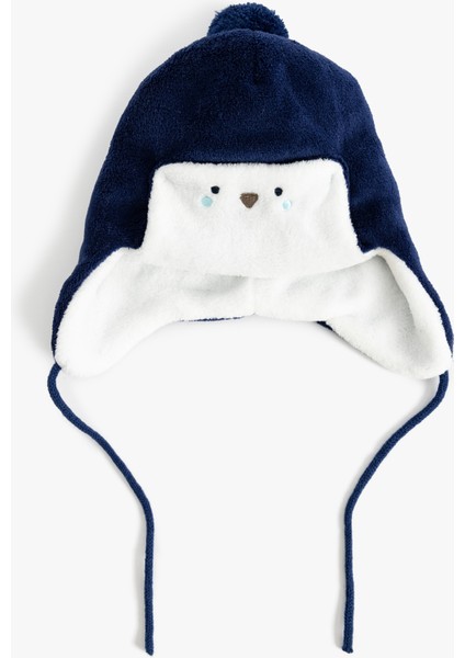 Peluş Kulak Kapaklı Bere Çene Altından Bağcıklı