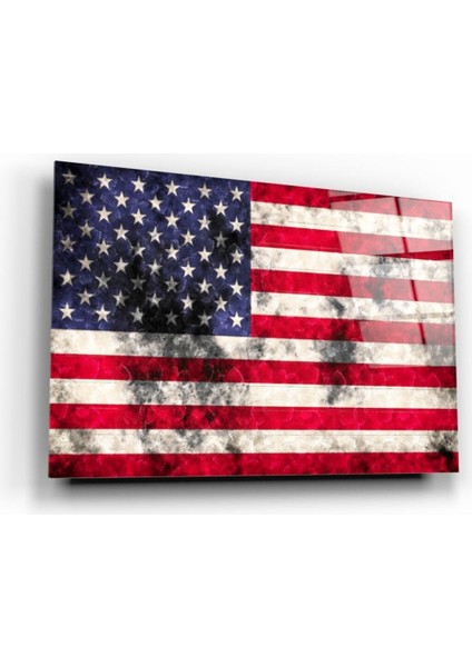 Amerika Bayrağı Cam Tablo