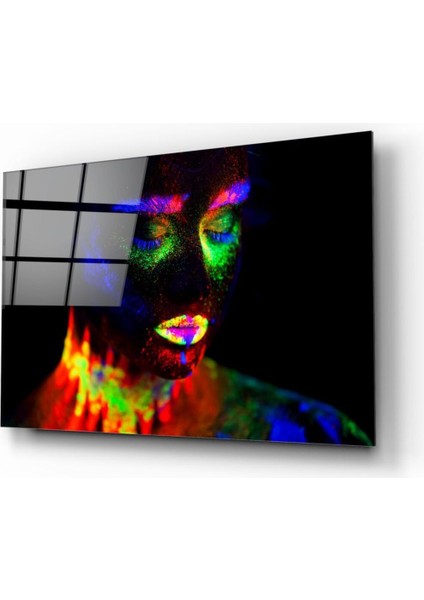 Kadın Portre 33 Cam Tablo