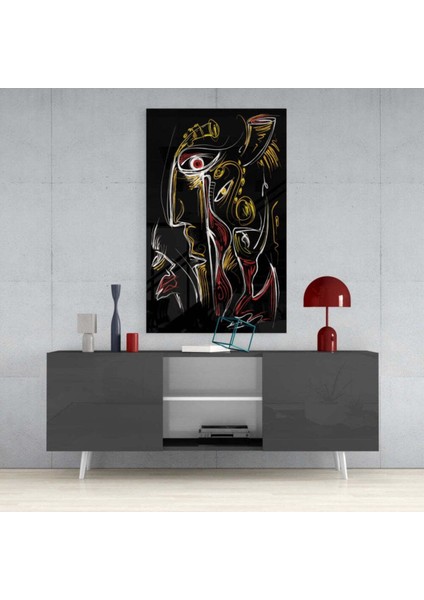 Soyut Yüzler Cam Tablo fırsatları