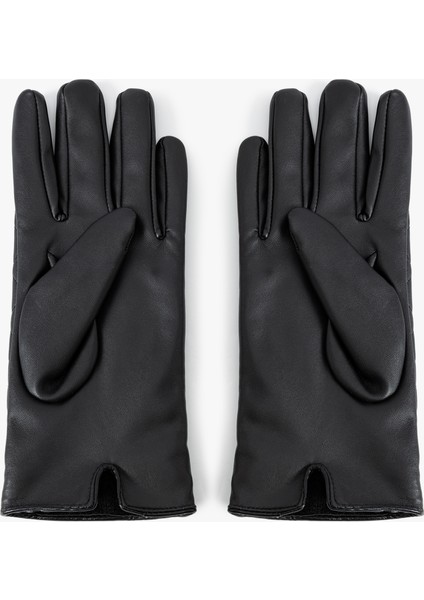 Suni Deri Eldiven Kapitoneli Zincir Detaylı fiyatları