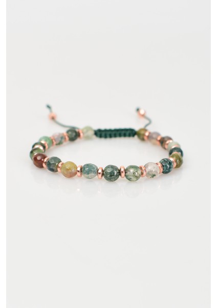 Akik Doğal Taş Makrome Örme Bileklik modelleri