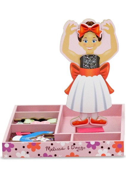 Ahşap Mıknatıslı Balerin Nina Giydirme Oyunu, 3+ yaş, eğlenceli ve eğitici oyuncak