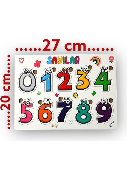 Renkli Ahşap Eğitici Bul-Tak Oyun Seti Çocuklar İçin Öğretici ve Eğlenceli 21x25 cm