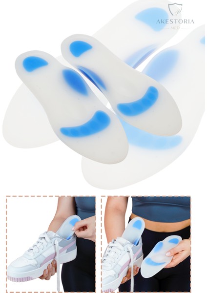 Ark Destekli Silikon Tabanlık Anatomik Silikon Ayakkabı Düz Tabanlığı FC-062