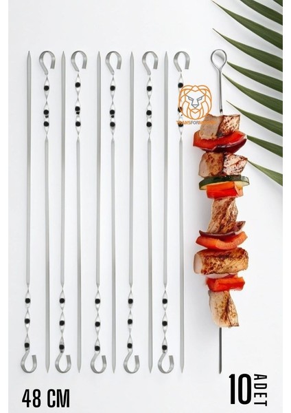 Ciğer Şiş Çubukları 48 cm 10 Adet 720290