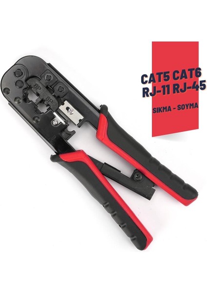 Cat5 Cat6 Rj-11 Rj-45 Kablo Sıkma ve Soyma Pensesi 715291