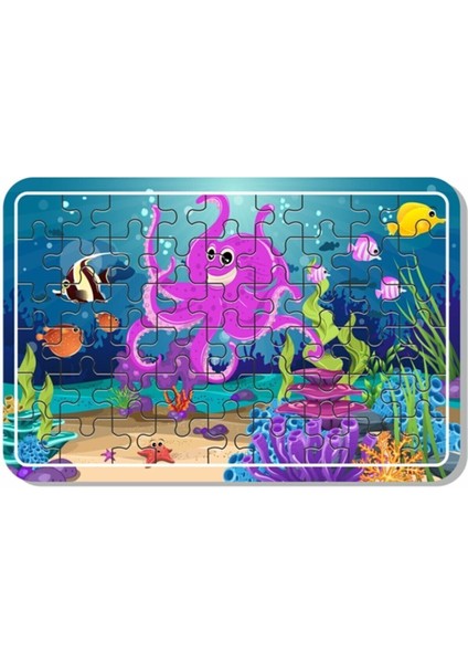 Çiftlik Hayvanları, Deniz, Tatil, Deniz Canlıları, Yılbaşı, Kardan Adam 54 Parça 5'li Ahşap Puzzle