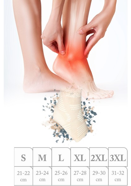 Spor Ayak Bileği Desteği ve Koruyucu Bej Rengi Tek Parça SD-002