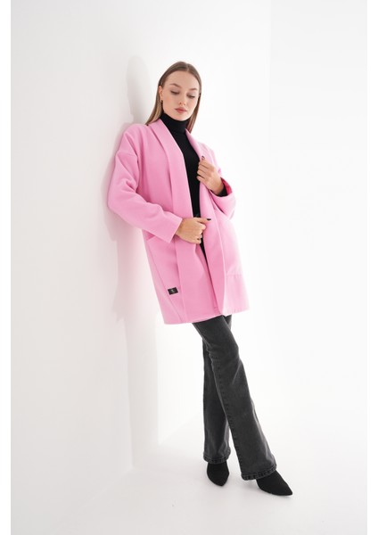 Gigitex Kaşe Kaban Cepli Standart Oversize 36-44 Boy 90 cm modelleri