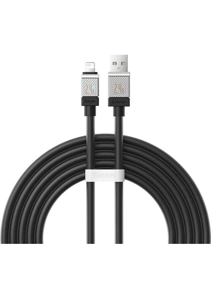 Coolplay Serisi Lightning Hızlı Şarj Kablosu 2.4A 2metre Siyah