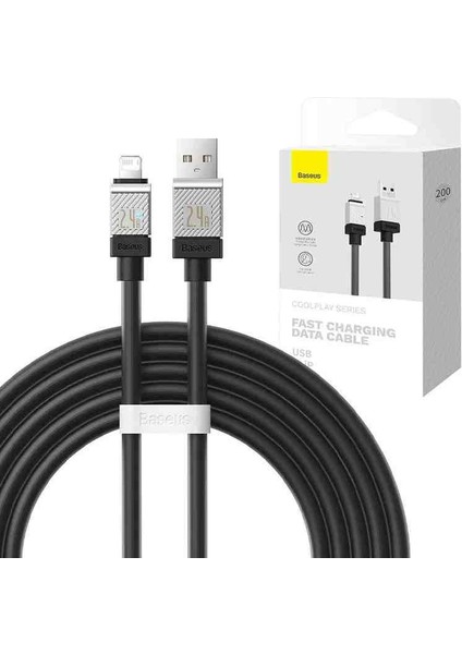 Coolplay Serisi Lightning Hızlı Şarj Kablosu 2.4A 2metre Siyah fiyatları