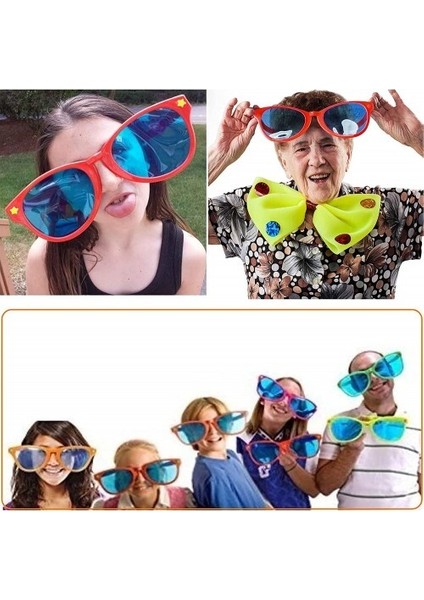 Büyük Parti Gözlüğü Rengarenk 12 Adet modelleri