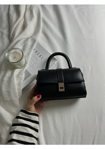 Tiny Model Siyah Kadın El Kol ve Omuz Çantası
