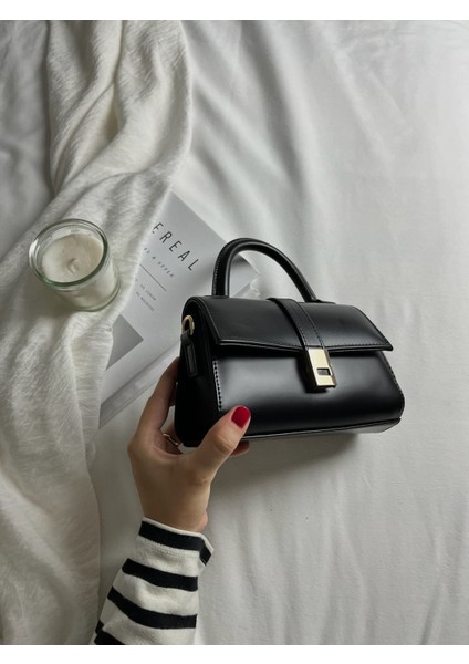 Tiny Model Siyah Kadın El Kol ve Omuz Çantası