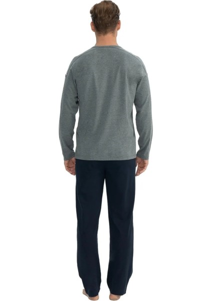 Uzun Kol Erkek Pijama Takım 18836 modelleri
