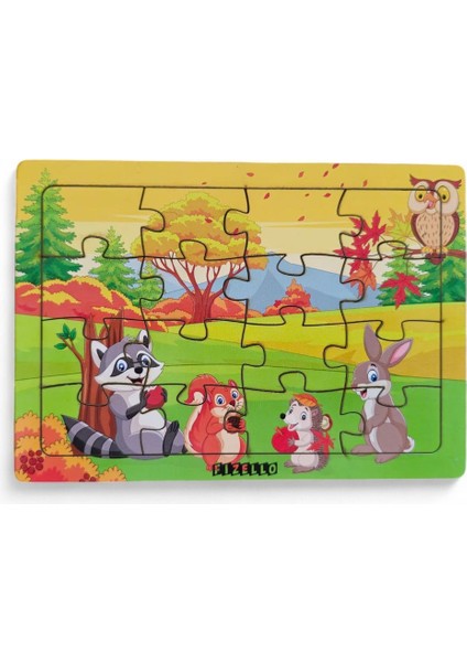 6 Adet 16 Parça Eğitici ve Öğretici Ahşap Çocuk Puzzle & Yapboz Bebek Çocuk Oyuncak