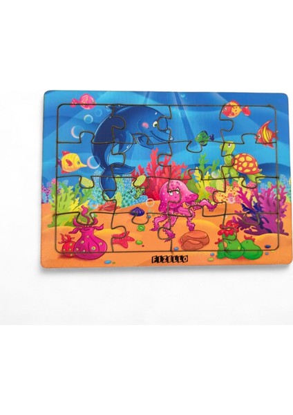 6 Adet 16 Parça Eğitici ve Öğretici Ahşap Çocuk Puzzle & Yapboz Bebek Çocuk Oyuncak