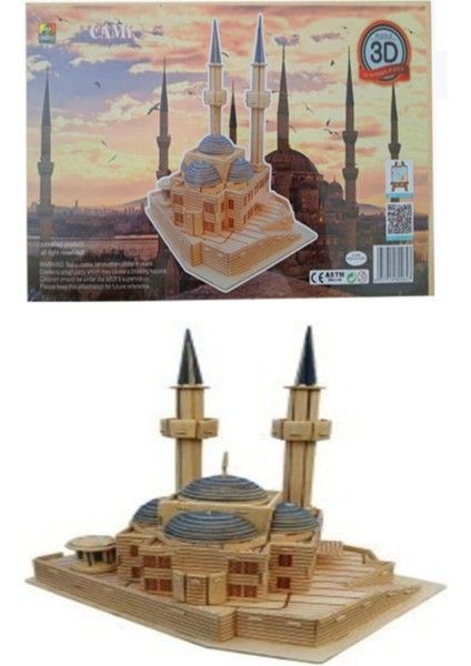 3D Büyük Boy Ahşap Cami Maketi Puzzle Ayasofya Camisi