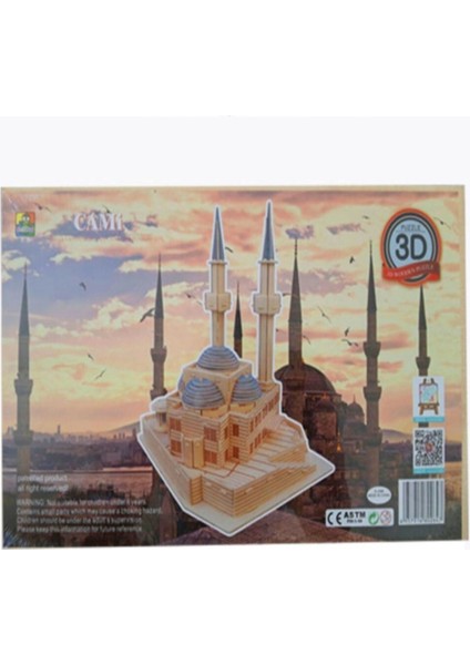 3D Büyük Boy Ahşap Cami Maketi Puzzle Ayasofya Camisi