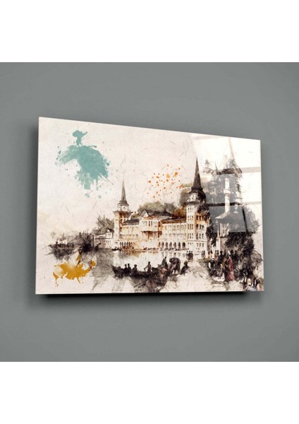 Kuleli Ilüstrasyon Cam Tablo modelleri