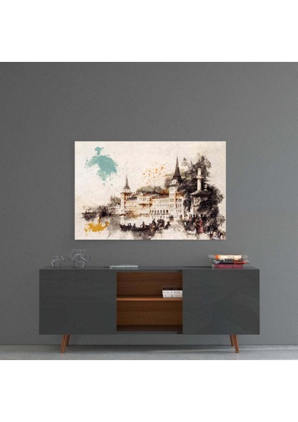 Kuleli Ilüstrasyon Cam Tablo fırsatları