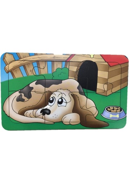 Ahşap Puzzle Ilk Yapbozum 3 Adet 6 Parçalı 18X11CM