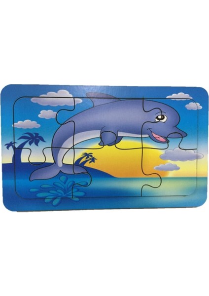 Ahşap Puzzle Ilk Yapbozum 3 Adet 6 Parçalı 18X11CM