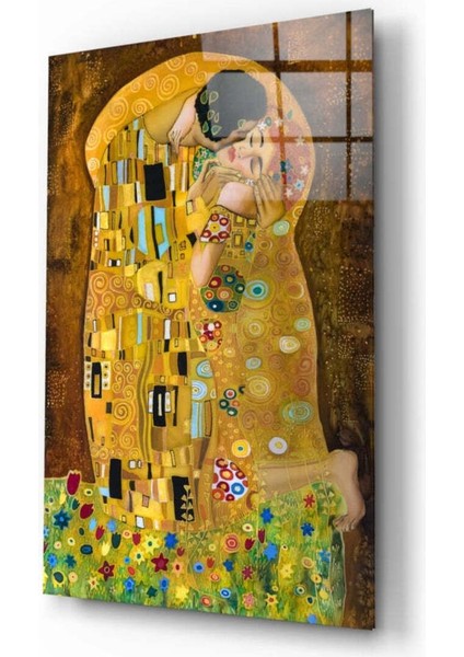 Gustav Klimt The Kiss Cam Tablo