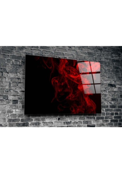 Kırmızı Duman Cam Tablo modelleri