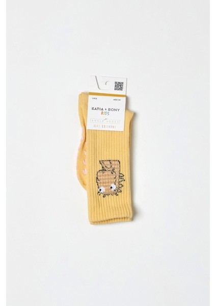 Çocuk Sevimli Dinozor Desenli Soket Çorap Sarı fiyatları