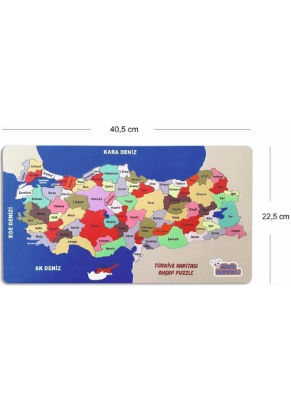 Ahşap Türkiye Haritası Puzzle Eğitici Ahşap Set