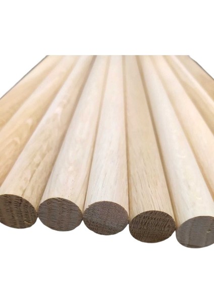 Ahşap Kavale Maket Yapımı Çıta Kavela Fırınlanmış Meşe Silindir 30 cm 20 mm 10 Adet