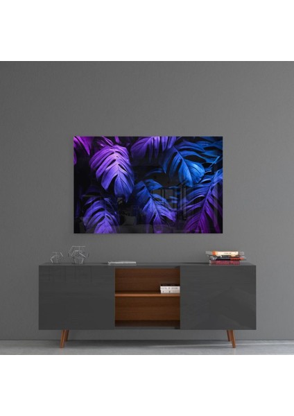 Tropik Yaprak Cam Tablo fırsatları