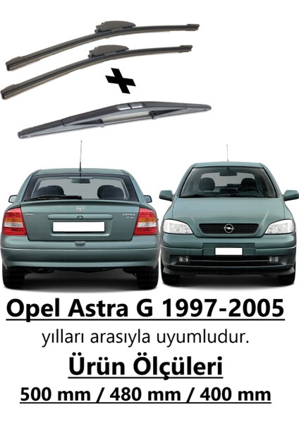 Opel Astra G 1997-2005 Ön ve Arka Muz Silecek Takımı