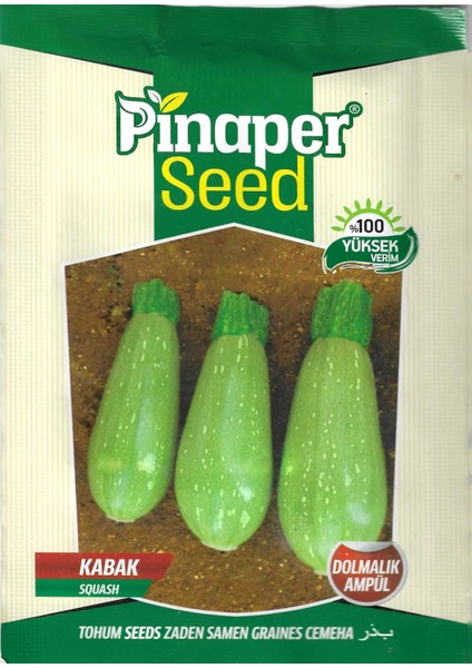Dolmalık Beyaz Kabak Tohumu 10 gr Pınaper Tohumculuk