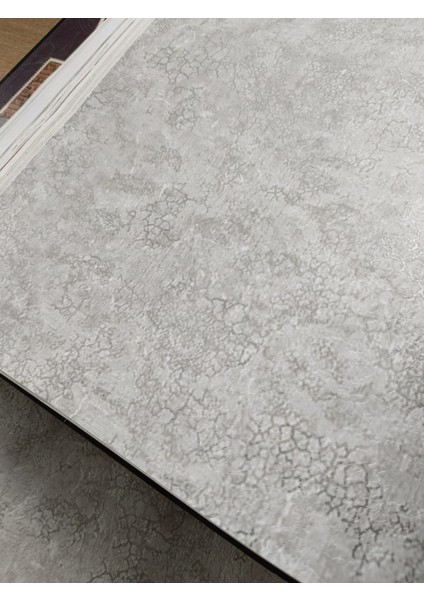 Gümüş Damarlı Hava Alabilen Kabartmalı Silinebilir Sade Duvar Kağıdı 5 M² fiyatları