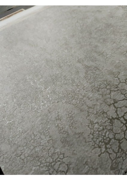 Gümüş Damarlı Hava Alabilen Kabartmalı Silinebilir Sade Duvar Kağıdı 5 M² fırsatları