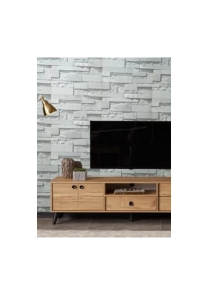 Gerçek Taş Görünümlü 3D Duvar Kağıdı Genişlik 53 cm Uzunluk 10 Metre modelleri