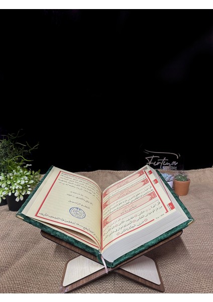 Kur'an-I Kerim Seti Kadife Kaplı Bilgisayar Hatlı Sandık Kutulu - Yeşil indirimleri