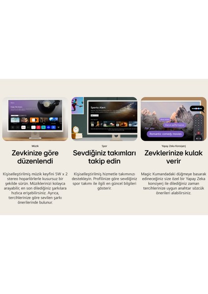 webOS Akıllı TV Wi-Fi Apple-Android Kablosuz Bağlantı Görüntü AKTARIM1920X1080 Fulhd IPS Panel 32'' 80 Ekran Smart Monitör TV + Logitech Kablosuz Klavye LG50SLR