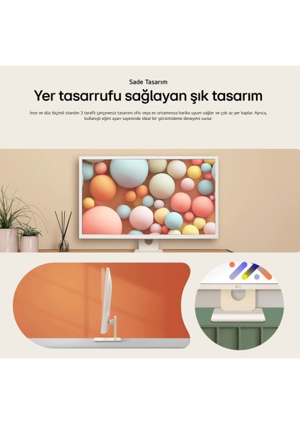 webOS Akıllı TV Wi-Fi Apple-Android Kablosuz Bağlantı Görüntü AKTARIM1920X1080 Fulhd IPS Panel 32'' 80 Ekran Smart Monitör TV + Logitech Kablosuz Klavye LG50SLR