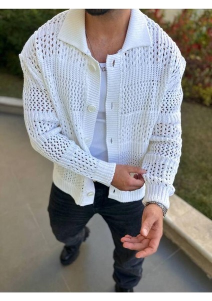 Hırka Oversize Özel Örgülü Triko Desenli Salaş Örgü Tasarım Delikli Hırka indirimleri