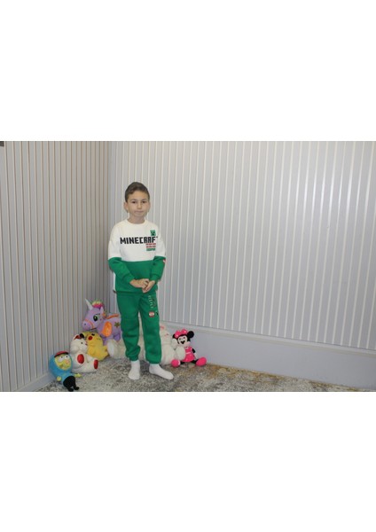 Erkek Çocuk Alt Üst3 Iplik Şardonlu Minecraft Desenli fiyatları