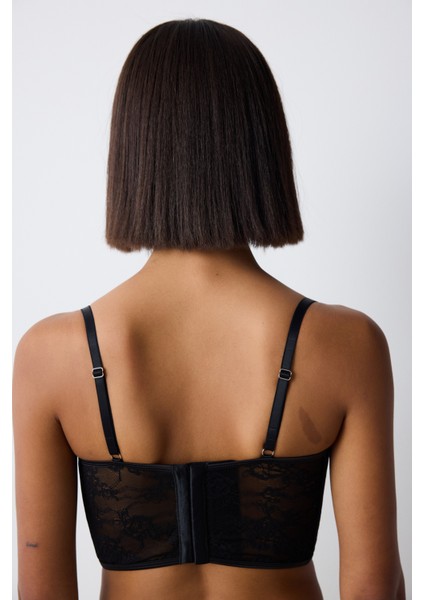 Siyah Corset Croplet